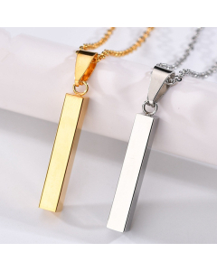 Stainless Steel Necklace - Minimalism Cuboid - CA7810011