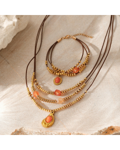 Natural Stone Maillard Necklace Wholesale Stainless Steel Fine Jewelry