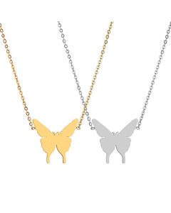 Stainless Steel Necklace - Butterfly Pendant -CA7810013