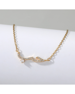 Arabic Love Letter of stainless steel necklace, gold color