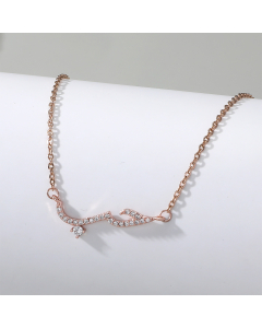 Arabic Love Letter of stainless steel necklace, rose gold color
