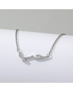 Arabic Love Letter of stainless steel necklace, silver color