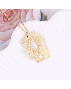 New Geometric Irregular Pendant Stainless Steel Necklace Bohemian Jewelry-01