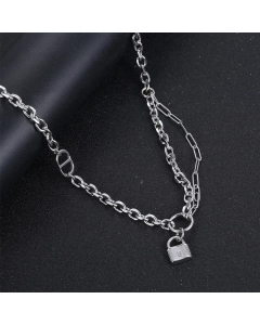 Wholesale Hip Hop Necklace Boy and Girls Trendy Titanium Steel Clavicle Chain from Colorza