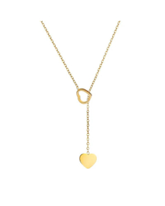 Heart Hollow Tassel Necklace Titanium Steel Clavicle Chain Female Simple Necklace