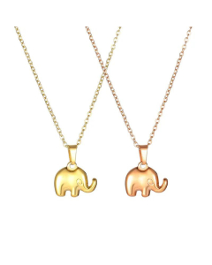 titanium steel elephant necklace female niche creative animal pendant clavicle chain
