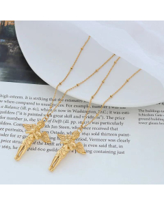 Stainless Steel Angel Pendant Necklace Design Sense Jewelry