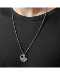 Hollow Football Pendant Stainless Steel Simple Sweater Chain Wholesale