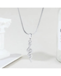 Snake-Shaped Pendant Stainless Steel Necklace Female Clavicle Chain