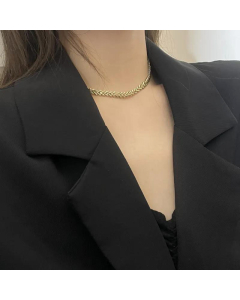 Titanium Steel Metal Plain Cuban Hip-hop Sweater Clavicle Chain Sweater Accessories
