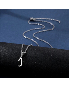 Wholesale Female Stainless Steel Glossy Smooth 26 Letter Clavicle Chain Necklace-J