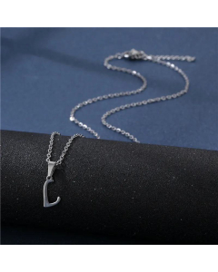 Wholesale Female Stainless Steel Glossy Smooth 26 Letter Clavicle Chain Necklace-L