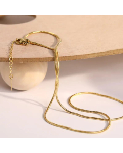 Basic Chain Snake Bone Chain Necklace Round Snake Chain Stainless Steel Stacked Chain