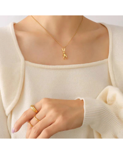 Korean Rabbit Pendant Necklace Personality Hip-hop Punk Clavicle Chain