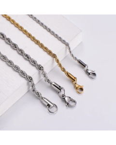 Fashion Geometric Stainless Steel Rope Chain Necklace Wholesale