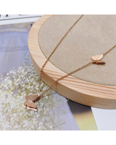Super Flashing Butterfly Pendant Titanium Steel Non-Fading Necklace
