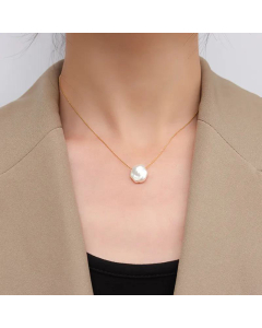 Baroque Irregular Pearl Clavicle Necklace Titanium Steel Necklace
