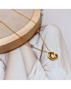 Fashion Love Interlocking Titanium Steel Necklace Heart-Shaped Necklace Wholesale