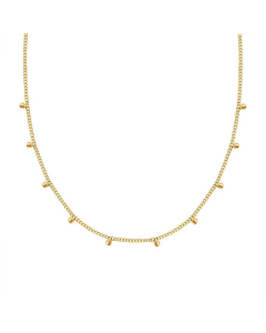 Female Temperament Hypoallergenic Clavicle Chain Bead Stainless Steel Necklace