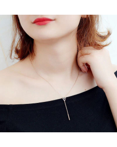V Letter Necklace Female Niche Titanium Steel Clavicle Chain Necklace