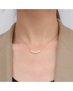 Simple Pearl Clavicle Chain Jewelry Titanium Steel Necklace