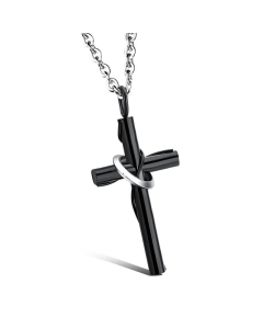 Korean Jewelry Classic Cross Fashion Personality Stainless Steel Couple Necklace