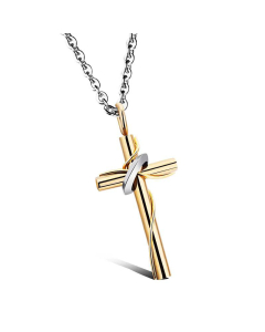 Korean Jewelry Classic Cross Fashion Personality Stainless Steel Couple Necklace