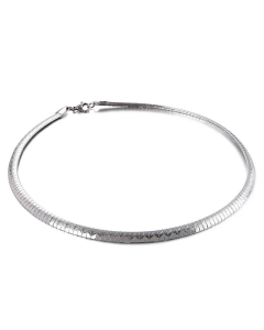 Cross-Border Titanium Steel Necklace Popular Round Gold 4MM Collar Chain Men And Women Necklaces-01-Steel Color