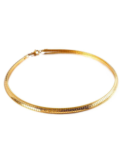 Cross-Border Titanium Steel Necklace Popular Round Gold 4MM Collar Chain Men And Women Necklaces-01-Gold Color