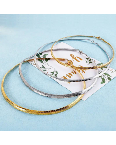 Cross-Border Titanium Steel Necklace Popular Round Gold 4MM Collar Chain Men And Women Necklaces