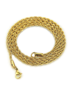 European And American Fashion Titanium Steel Twist Necklace Hip Hop Twisted Wire Chain Necklace