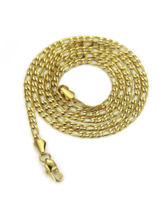 Creative New European And American Hip-Hop Stainless Steel Three Short Long Thin Gold Chain Necklace