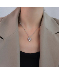 Jewelry Simple Heart Pendant Necklace Titanium Steel Clavicle Chain