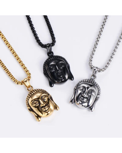 Chinese Style Buddhist Religious Jewelry Wholesale Buddha Portrait Men Pendant Necklace