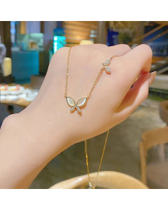 Titanium Steel Butterfly Necklace Niche Design High-End Clavicle Chain 