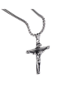 Classic Traditional Jesus Cross Pendant Stainless Steel Jewelry