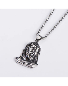 AML Cross-Border Supply Titanium Ornament Religious Christian Jesus Old Man Head Statue Stainless Steel Pendant