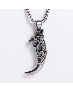 Animal Teeth Spike Dragon Head Men Pendant Fashion Punk Necklace Wholesale