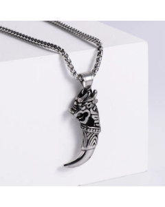 Animal Teeth Spike Dragon Head Men Pendant Fashion Punk Necklace Wholesale