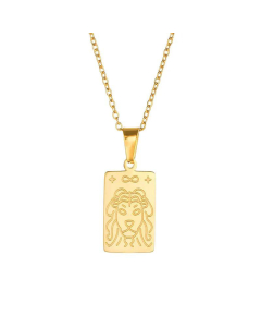 Fashion  Light Luxury Tarot Card Carved Pendant Necklace Non-Fading Titanium Steel Necklace