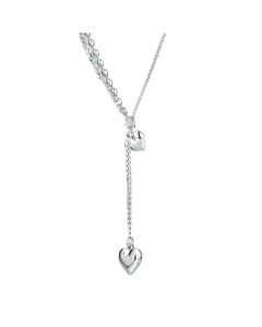 Fashion Korean Double Heart Titanium Steel Necklace Trend Geometric Necklace Wholesale