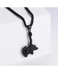 Vacuum Plating 18K Gold Pendant Chinese Style Axe Men Stainless Steel Pendant