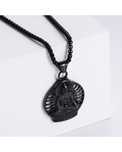 Religious Series Buddhism Amitabha Pendant Geometric Stainless Steel Necklace