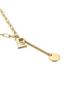 Internet Influencer Cold Style Fresh Women Necklace Korean Style 26 Letters All-Match Stainless Steel Necklace