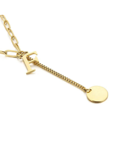 Internet Influencer Cold Style Fresh Women Necklace Korean Style 26 Letters All-Match Stainless Steel Necklace