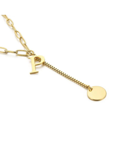 Internet Influencer Cold Style Fresh Women Necklace Korean Style 26 Letters All-Match Stainless Steel Necklace