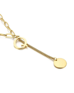 Internet Influencer Cold Style Fresh Women Necklace Korean Style 26 Letters All-Match Stainless Steel Necklace