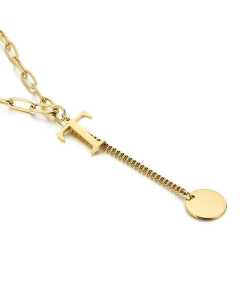 Internet Influencer Cold Style Fresh Women Necklace Korean Style 26 Letters All-Match Stainless Steel Necklace