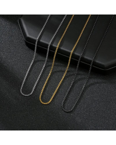 Stainless Steel Square Box Chain Necklace Pendant Chain Necklace Bracelet