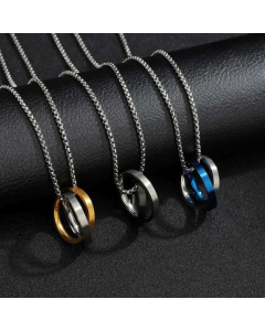 2021 Ornament New Style Collarbone Necklace Couple's Stainless Steel Necklace Mobius Strip Necklace